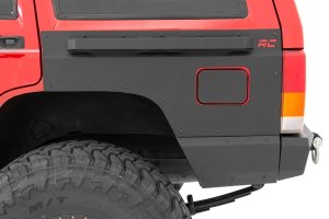 Jeep Cherokee Fender & Quarter Panel Armor - Rear - Rough Country - Combo - Flat Black - '97-'01